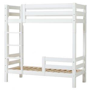Hoppekids ECO Luxury hoog stapelbed met ladder en 1/2 bedhekje 70x160 cm, Wit