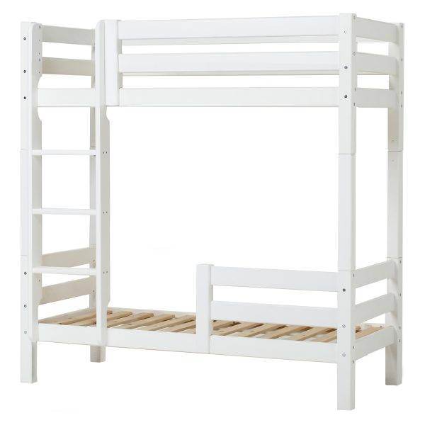 Hoppekids ECO Luxury hoog stapelbed met ladder en 1/2 bedhekje 70x160 cm, Wit