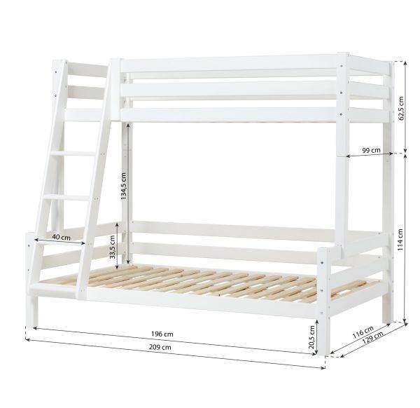 Hoppekids ECO Luxury hoog familie stapelbed 120x200 cm, Wit - Afbeelding 9