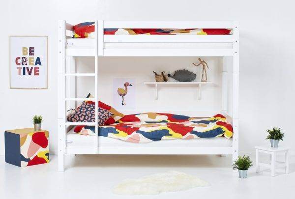 Hoppekids ECO Luxury hoogslaper 90x200 cm, Flexibel lattenbodem, Wit - Afbeelding 2