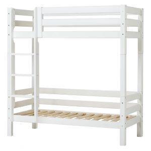 Hoppekids ECO Luxury hoog stapelbed 70x160 cm met rugleuning op het onderste bed, Wit