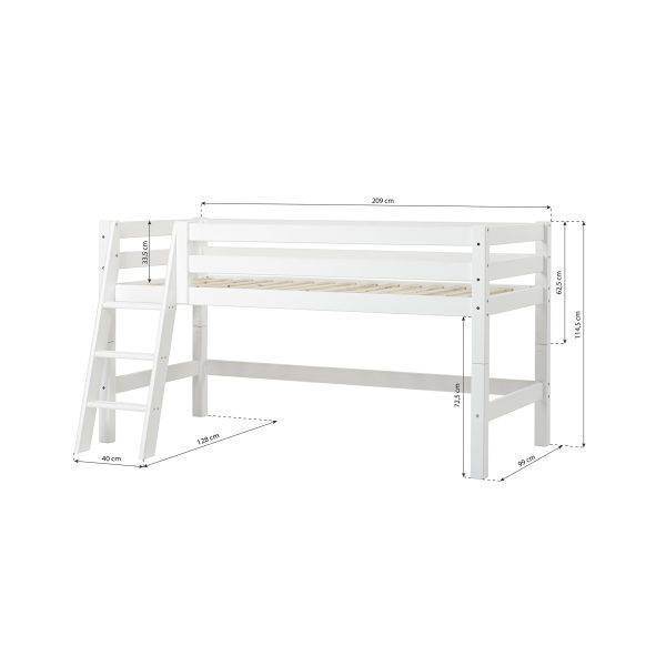 Hoppekids ECO Luxury halfhoogslaper 90x200cm schuine ladder - Afbeelding 6