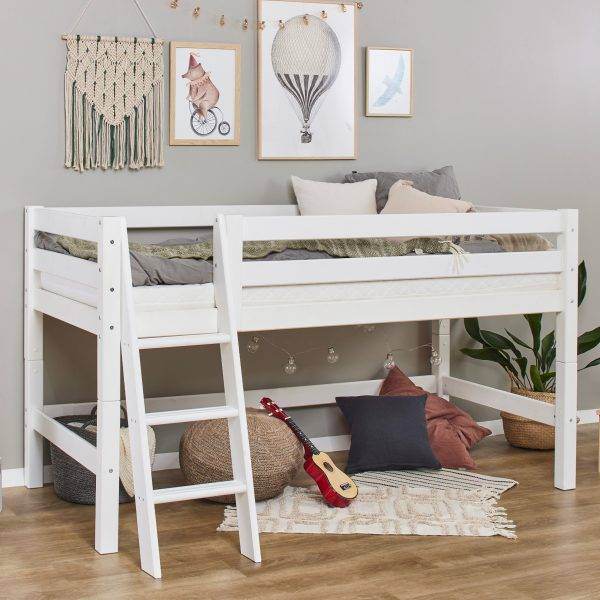 Hoppekids ECO Luxury halfhoogslaper 90x200cm schuine ladder - Afbeelding 2