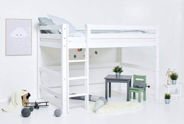 Hoppekids ECO Luxury middenhoog bed 120x200 cm, Wit - Afbeelding 3