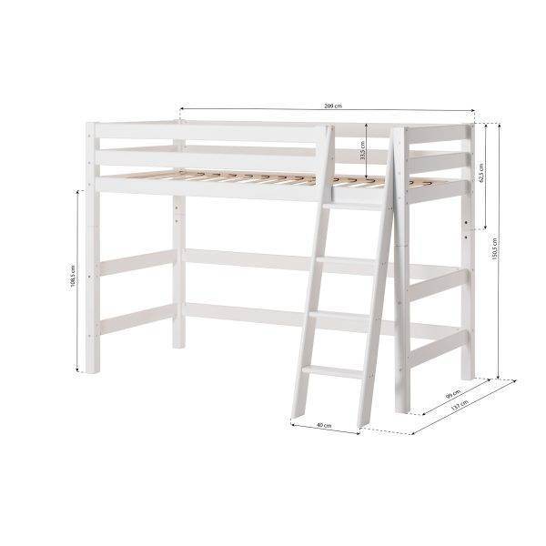 Hoppekids ECO Luxury hoogslaper 90x200cm flex schuine ladder - Afbeelding 9