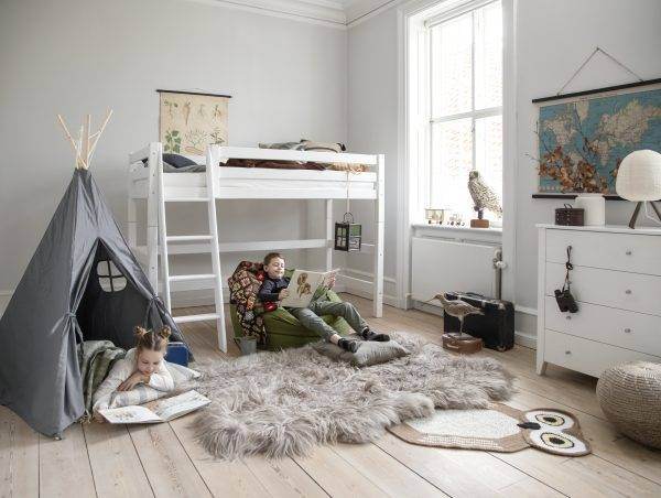 Hoppekids ECO Luxury hoogslaper 90x200cm flex schuine ladder - Afbeelding 2
