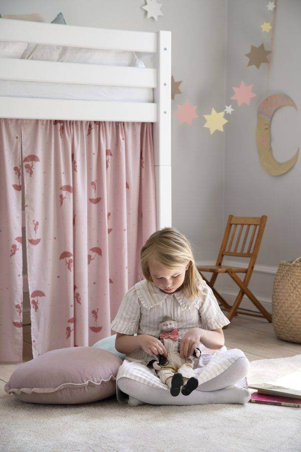 Hoppekids Ole Lukoie gordijn voor halfhoog bed, Rood - Afbeelding 3