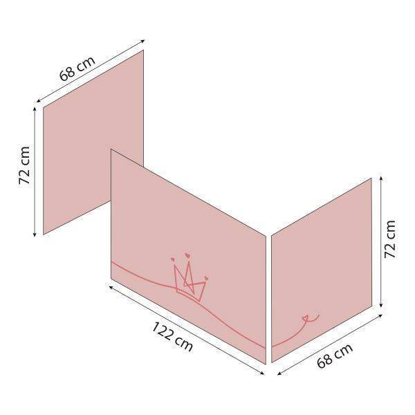 Hoppekids Prinses gordijn voor halfhoog en stapelbed 70x160 cm - Afbeelding 5