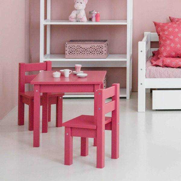 MADS kinder set 1 tafel/1 stoel, Barok rose - Afbeelding 2