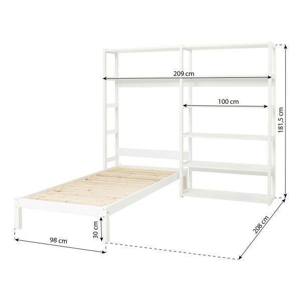Hoppekids STOREY set met 8 planken en bed 90x200 cm - Afbeelding 3