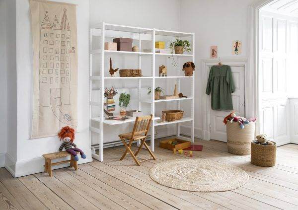 Hoppekids STOREY boekenplank met 8 planken en bureau, 80 cm - Afbeelding 2