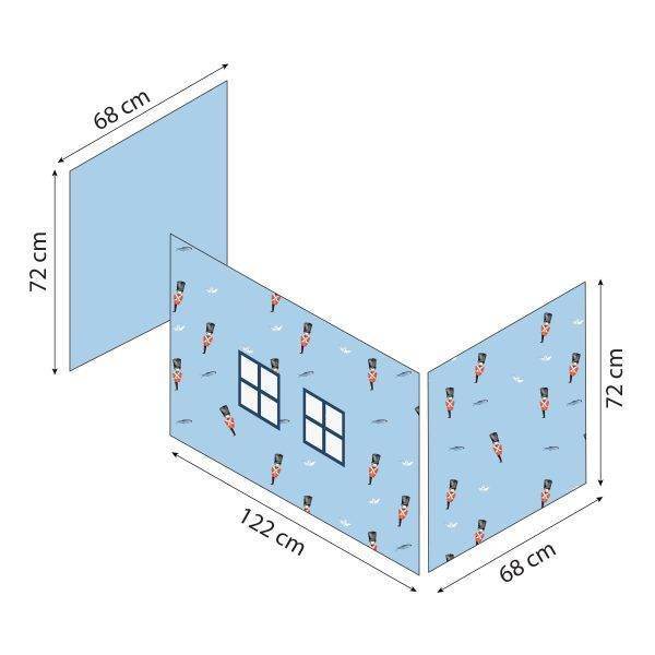 Hoppekids Tin Soldier Gordijn voor halfhoog bed 70x160 cm - Afbeelding 6