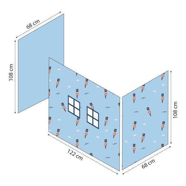 Hoppekids Tin Soldier Gordijn voor halfhoog bed 70x160 cm - Afbeelding 6