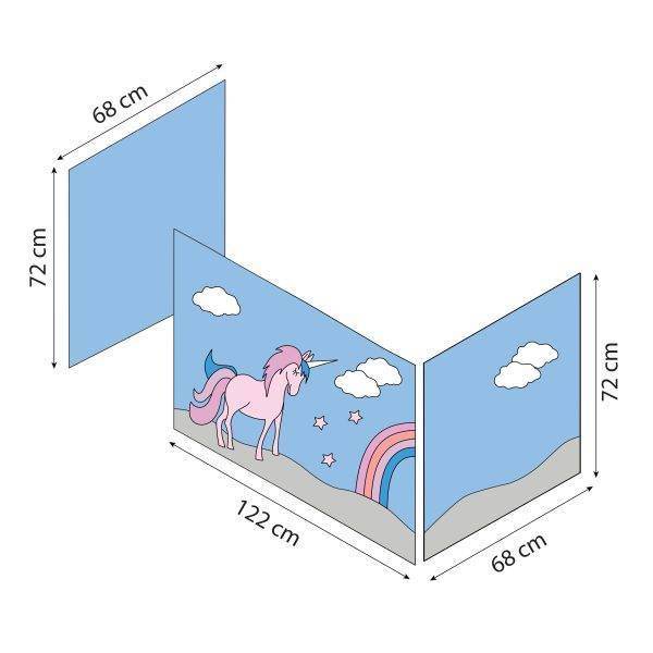 Hoppekids Eenhoorn gordijn voor halfhoog en stapelbed 70x160 cm - Afbeelding 8