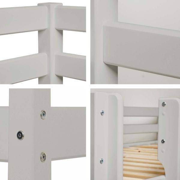 ECO Comfort stapelbed 90x200 cm met lattenbodem, Dove Grey - Afbeelding 7