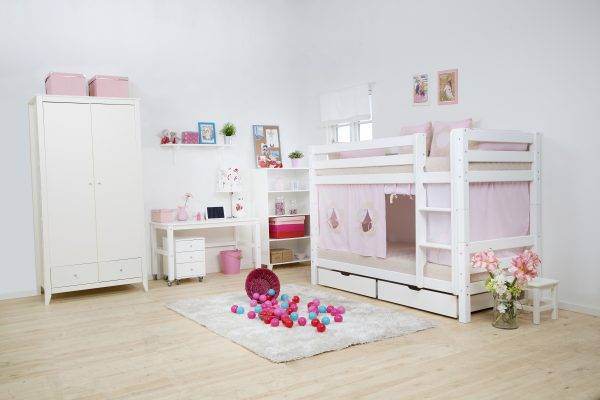 Hoppekids ECO Luxury stapelbed 90x200 cm, Flexibel lattenbodem, Wit - Afbeelding 2