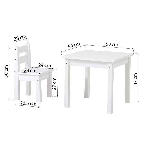 MADS kinder set 1 tafel/1 stoel, Barok rose