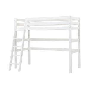 Hoppekids ECO Luxe hoogslaper 90x190 cm met schuine ladder, Wit