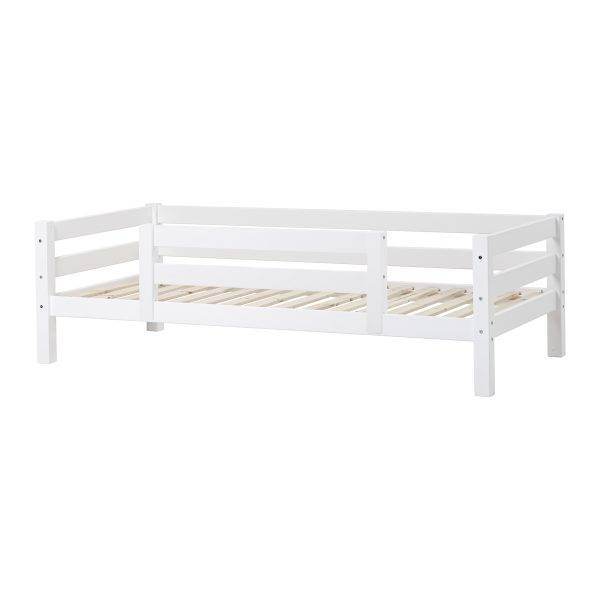 Hoppekids ECO Luxury junior bed 90x200 cm met 1/2 bedhekje, Flexibel lattenbodem, Wit