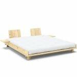 Karup Design futonbed Social – laag, ‘zwevend’ platformbed van massief dennenhout met strakke, minimalistische lijnen.