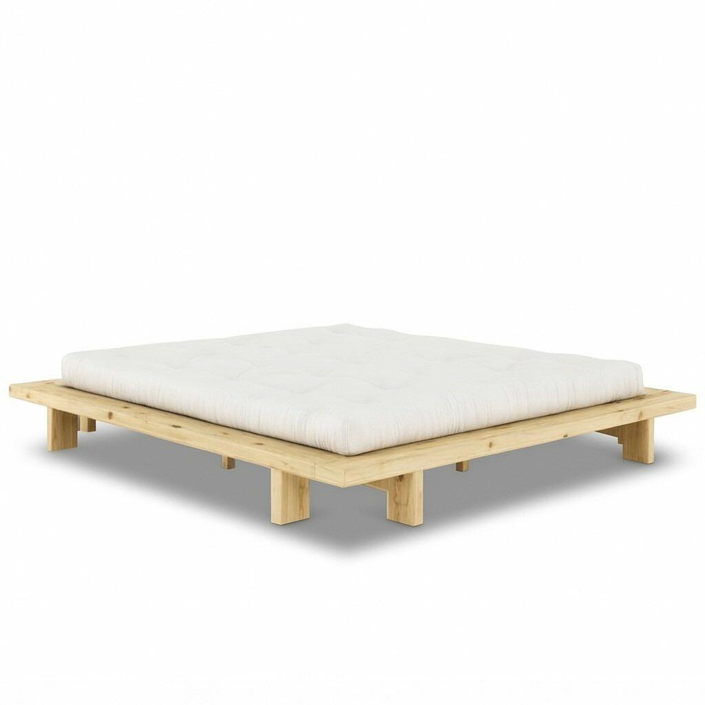 Karup Design futonbed Japan in naturel hout – laag, minimalistisch platformbed met lattenbodem en futonmatras.