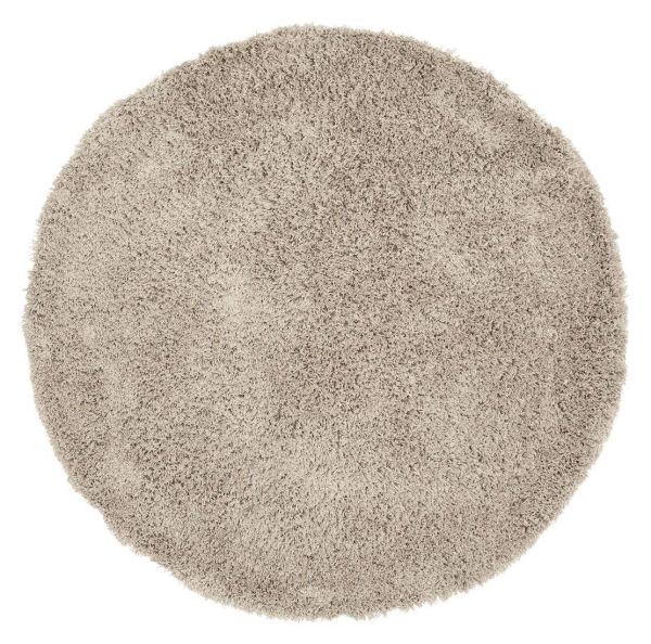 Sasa Vloerkleed Berber – Hoogpolig Tapijt Taupe Rond