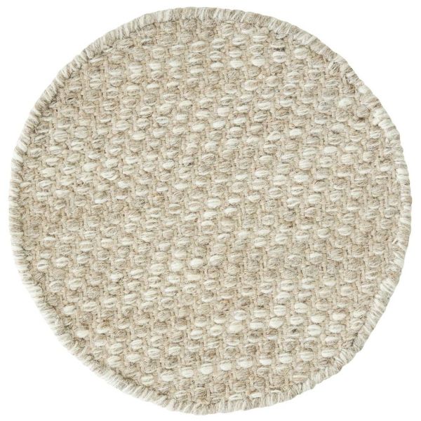 Sasa Vloerkleed Fez – Wollen Tapijt Sand Rond