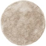 Sasa Vloerkleed Meknes – Hoogpolig Tapijt Beige Rond