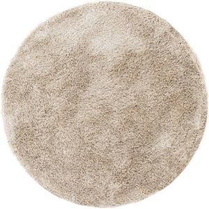 Sasa Meknes Carpet – Shaggy Beige Round Carpet