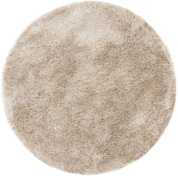 Sasa Vloerkleed Meknes – Hoogpolig Tapijt Beige Rond