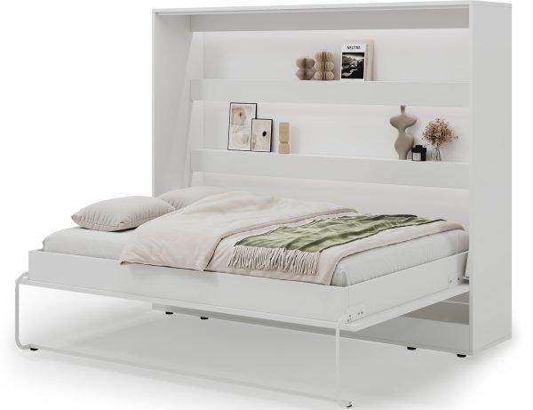 Eltap Devesto 140 horizontaal opklapbed - Wit - Met LED-verlichting